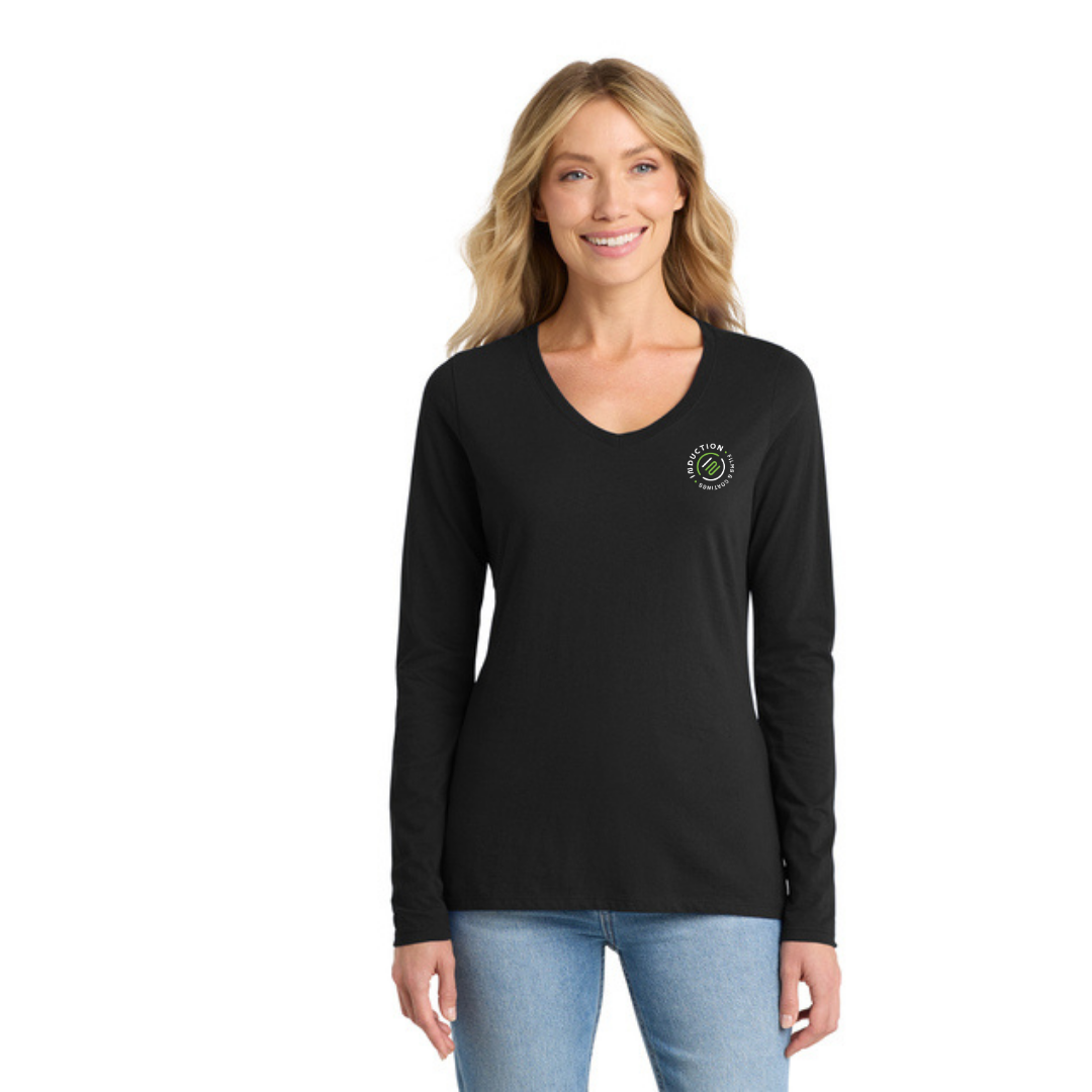 Women's Long Sleeve T-Shirt V-Neck